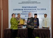 Wali Kota Kendari Serahkan LKPD Tahun 2024 Kepada BPK Perwakilan Provinsi Sulawesi Tenggara