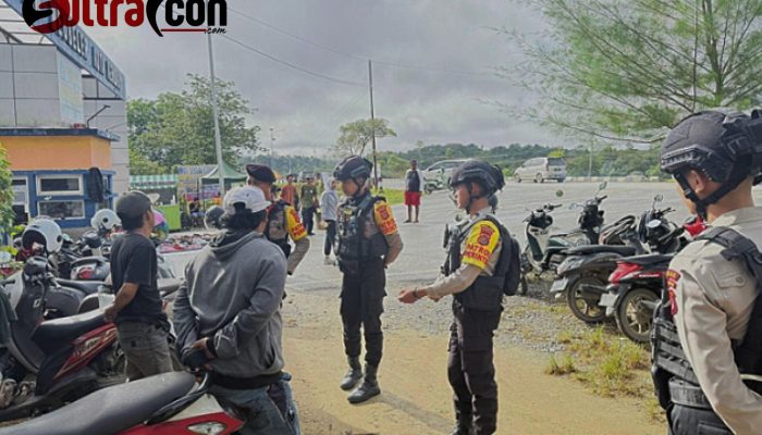 Satgas Polda Sultra Tertibkan Juru Parkir Diduga Lakukan Pungli di Kawasan Kolam Retensi Kendari