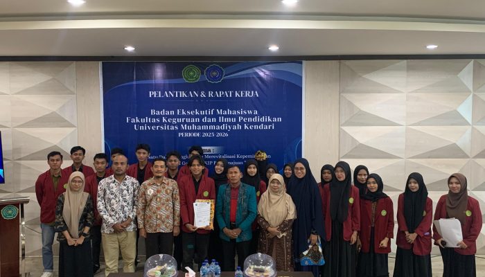 BEM FKIP Universitas Muhammadiyah Kendari Periode 2025–2026 Resmi Dilantik, Tegaskan Komitmen Membangun Fakultas Berkemajuan